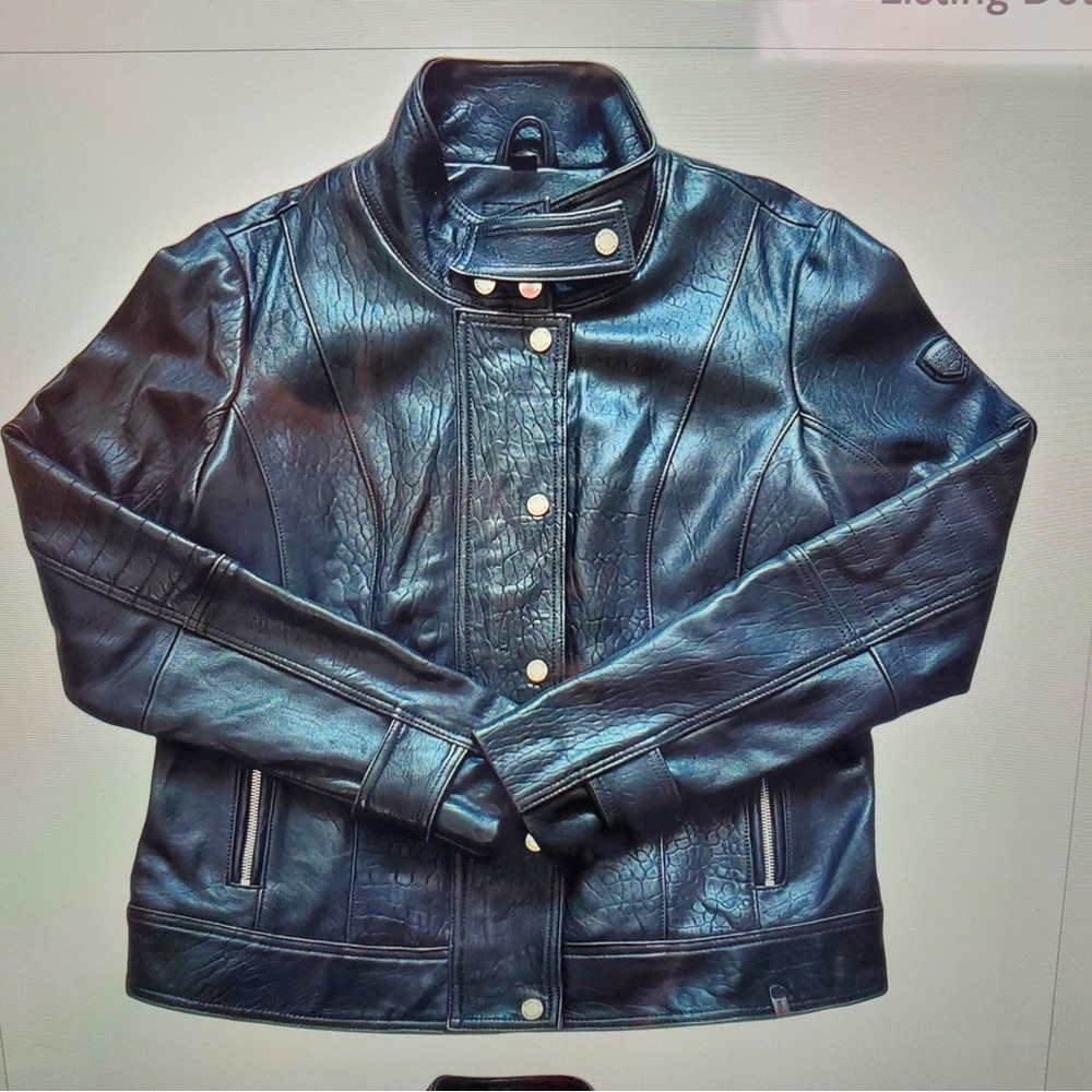 Rudsak 100% Genuine Leather Black Moto Jacket Women’s Size XL